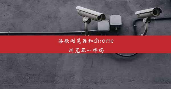 谷歌浏览器和chrome浏览器一样吗