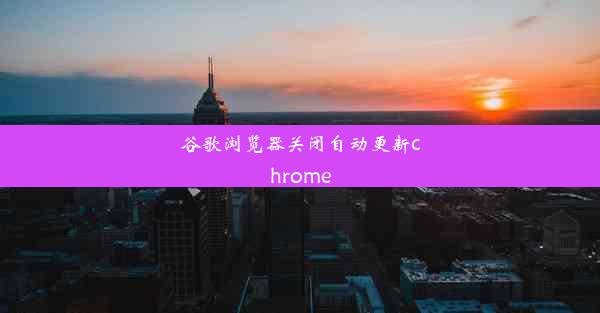 谷歌浏览器关闭自动更新chrome