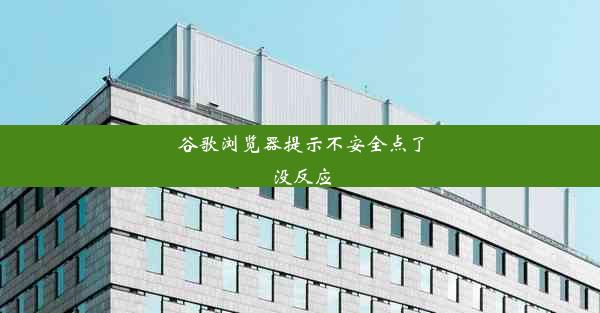 谷歌浏览器提示不安全点了没反应